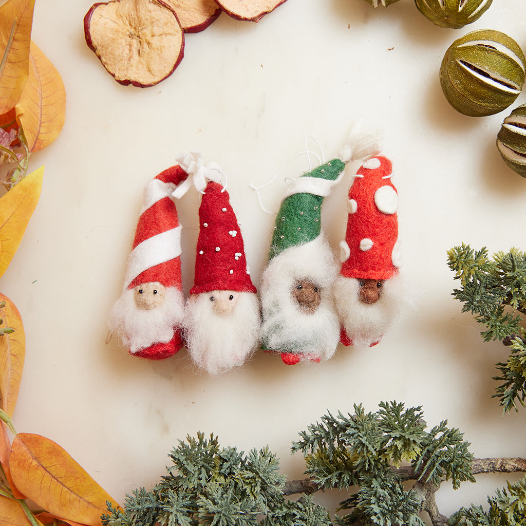 Mushroom Dot Gnome Ornament