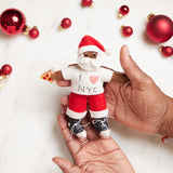 New York Santa Ornament - Deep Brown