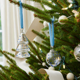 Blue Dots Glass Bauble Ornament