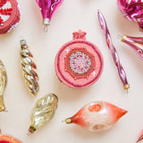 Beaded Vintage Bauble Ornament Bubblegum