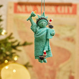 Santa Pigeons on Lady Liberty Ornament