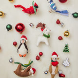 Santa Eggnog Reindeer Ornament