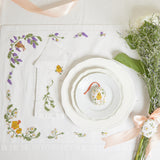 Spring Embroidery Table Runner