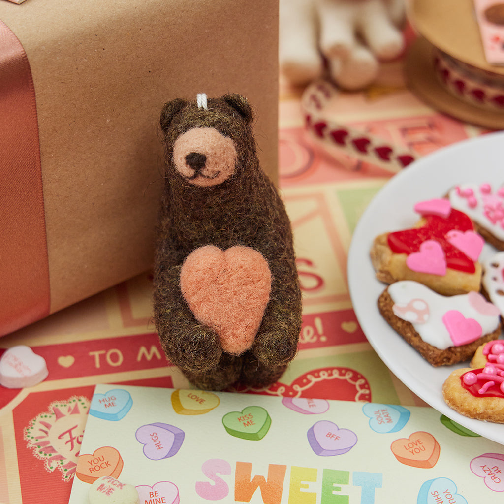 Love Brown Bear Ornament