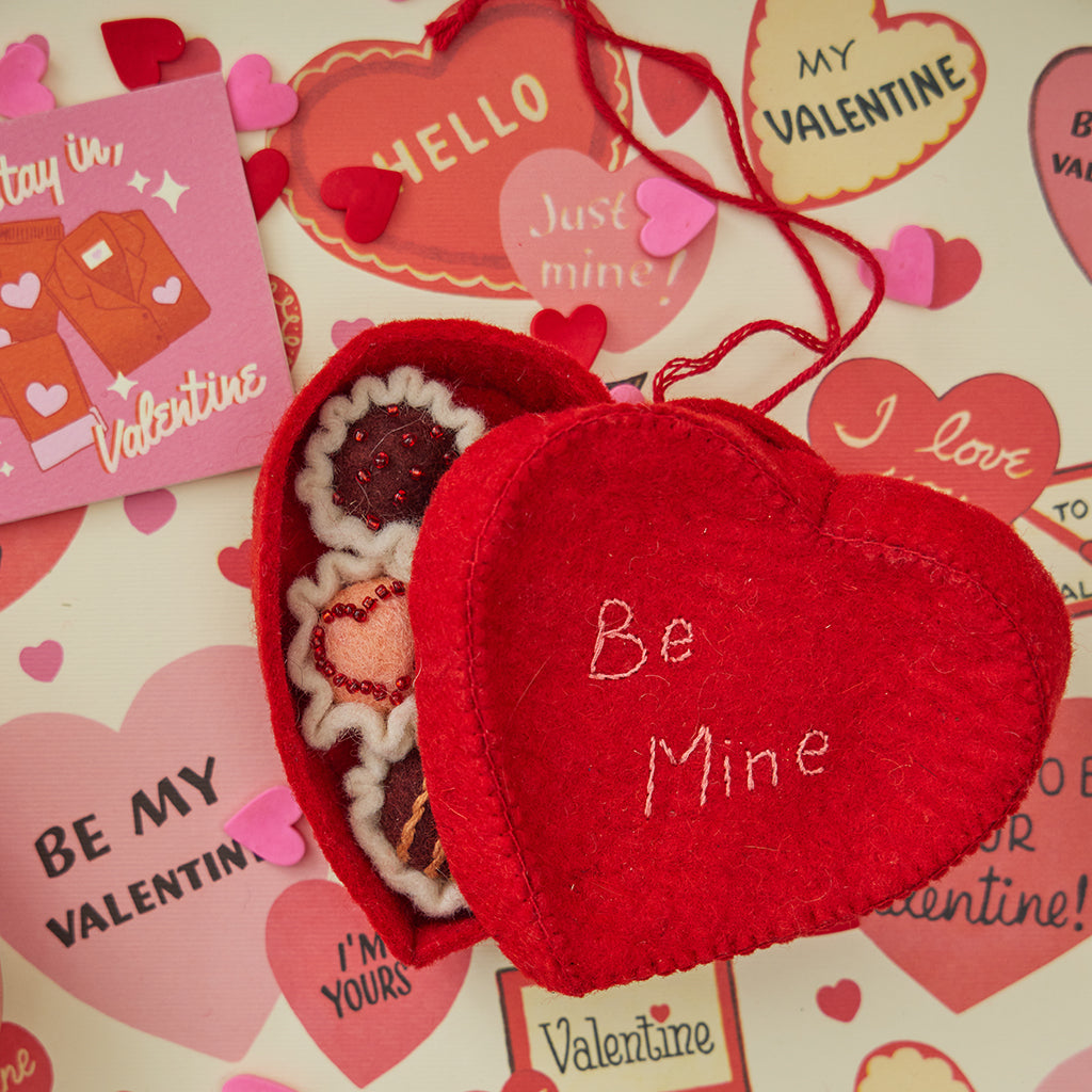 Be Mine Chocolate Truffles Heart Box Ornament