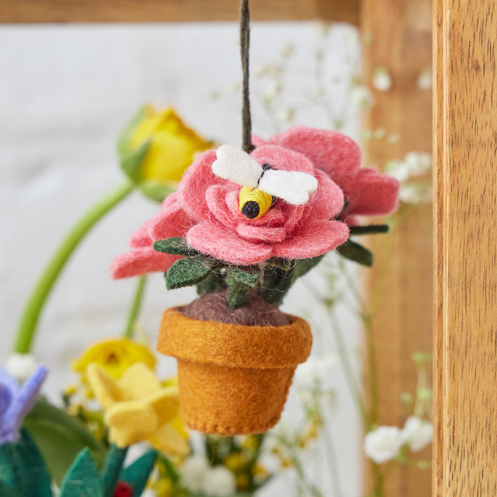 Garden Rose Pot Ornament