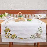 Spring Embroidery Table Runner