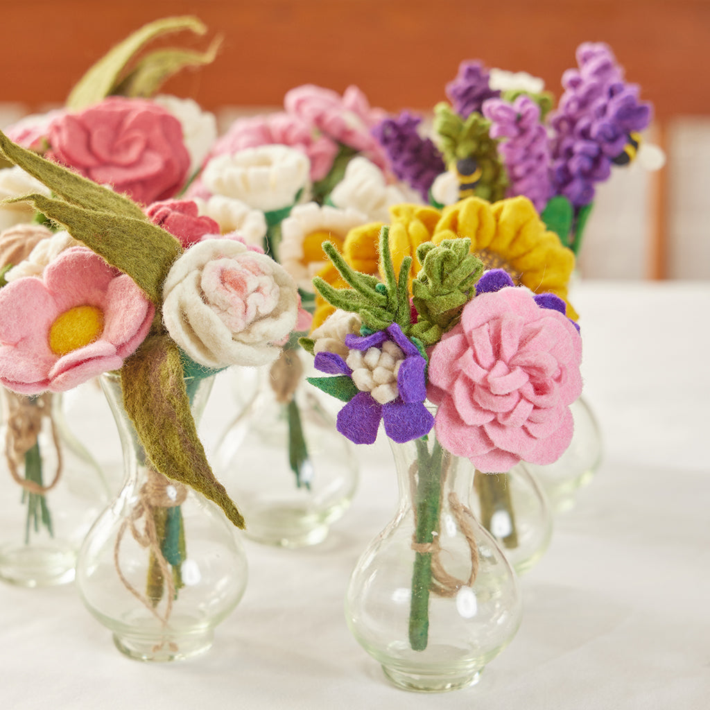 Summer's Bounty Flower Bouquet with Vase
