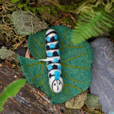 Caterpillar on a Leaf Ornament