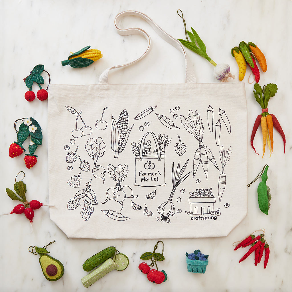 Mega Bundle: Farmers Market Tote + Set of 13 Ornaments