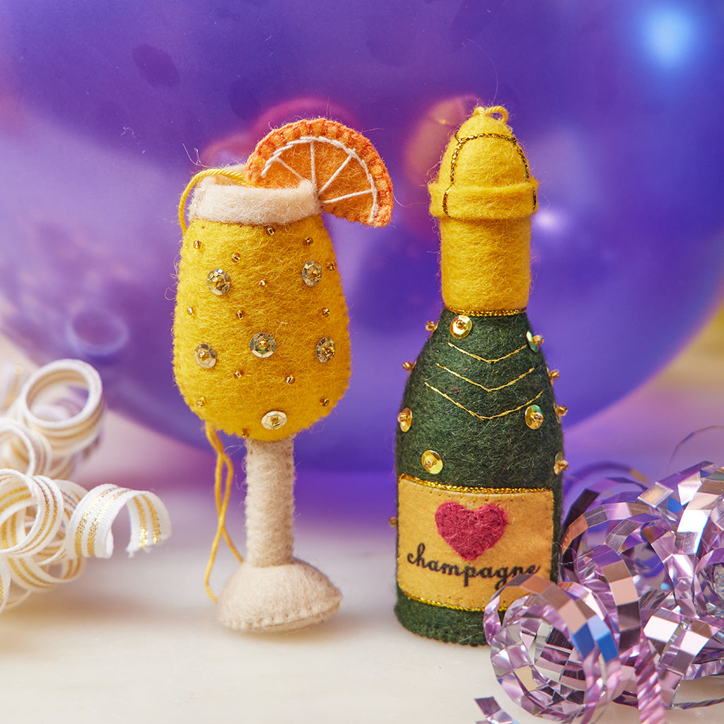 Bubbly Celebration Champagne Ornament