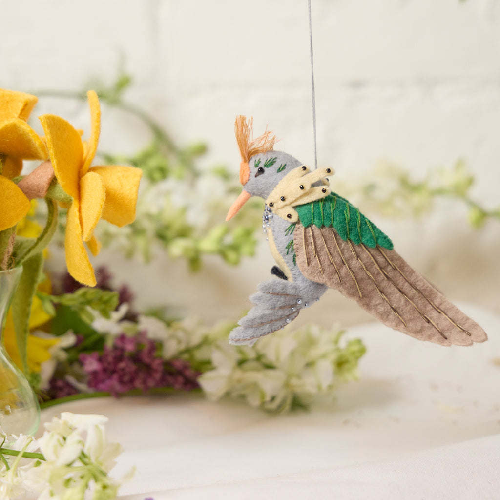 Tufted Coquette Hummingbird Ornament