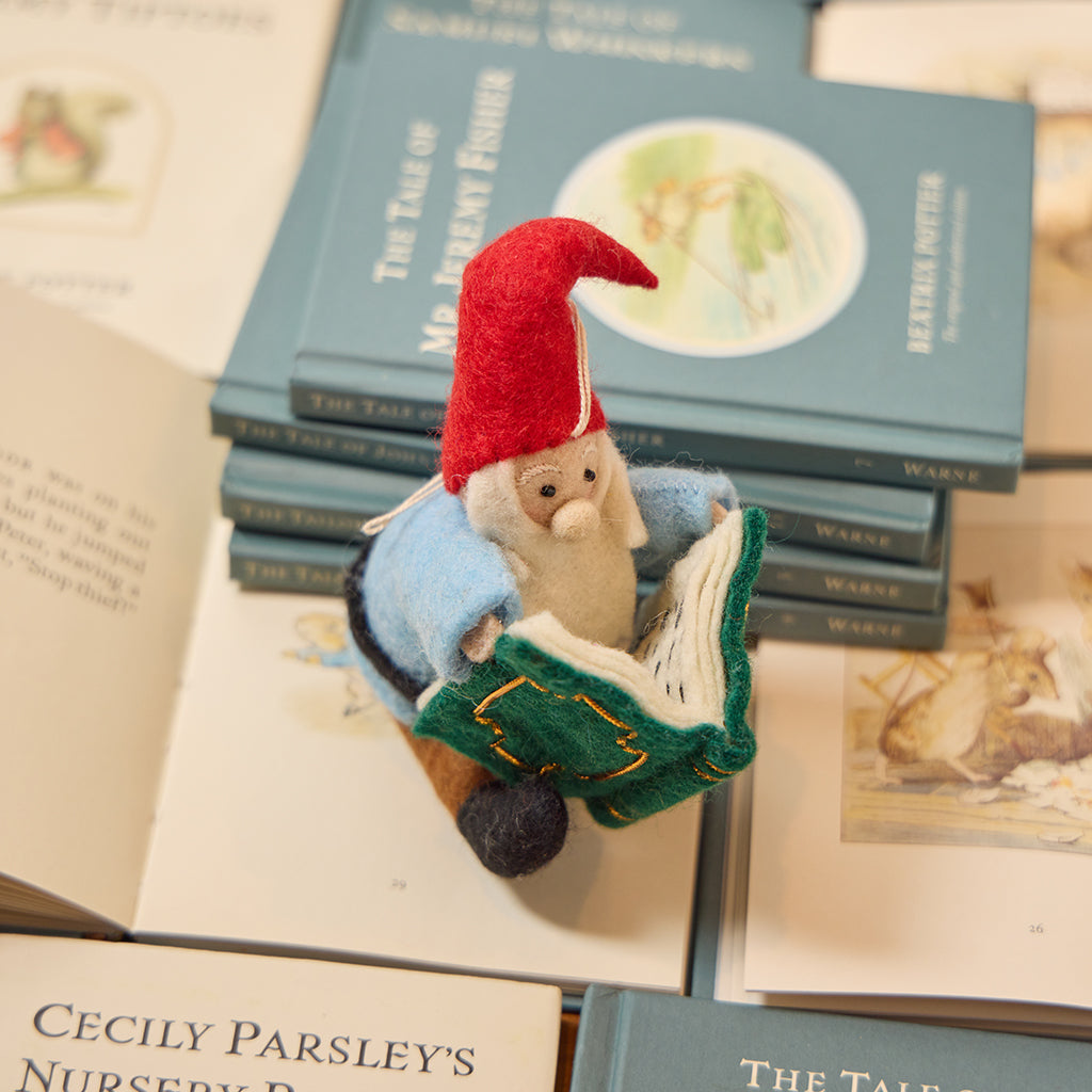 Reading Gnome Ornament