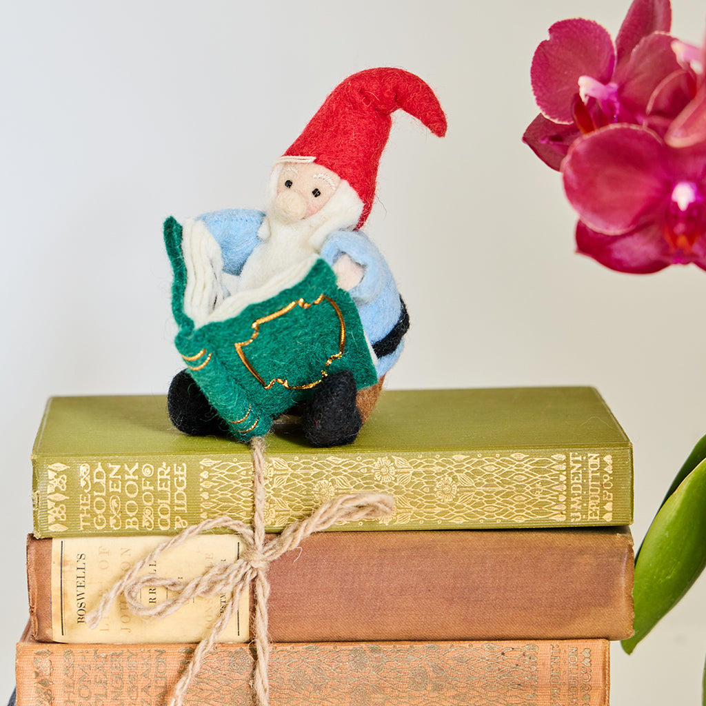 Reading Gnome Ornament