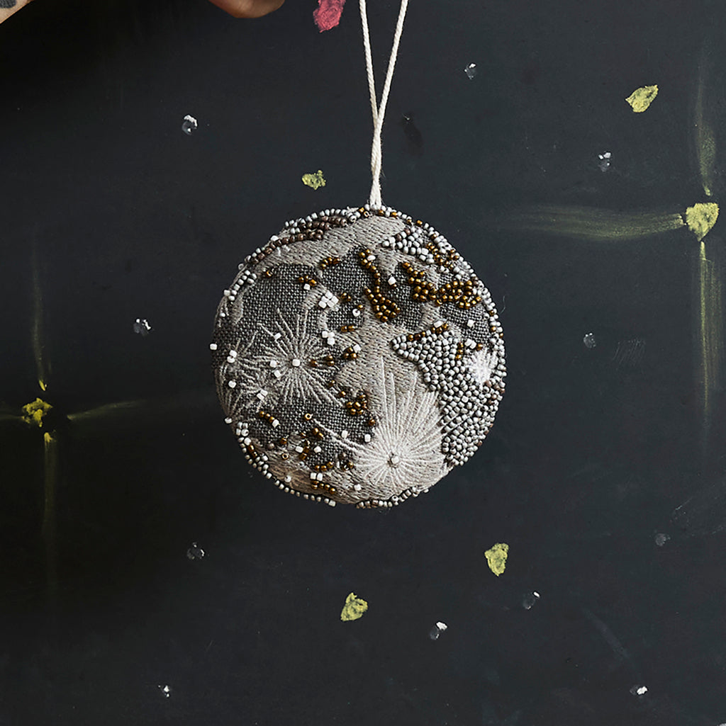 Moon Beaded Ornament