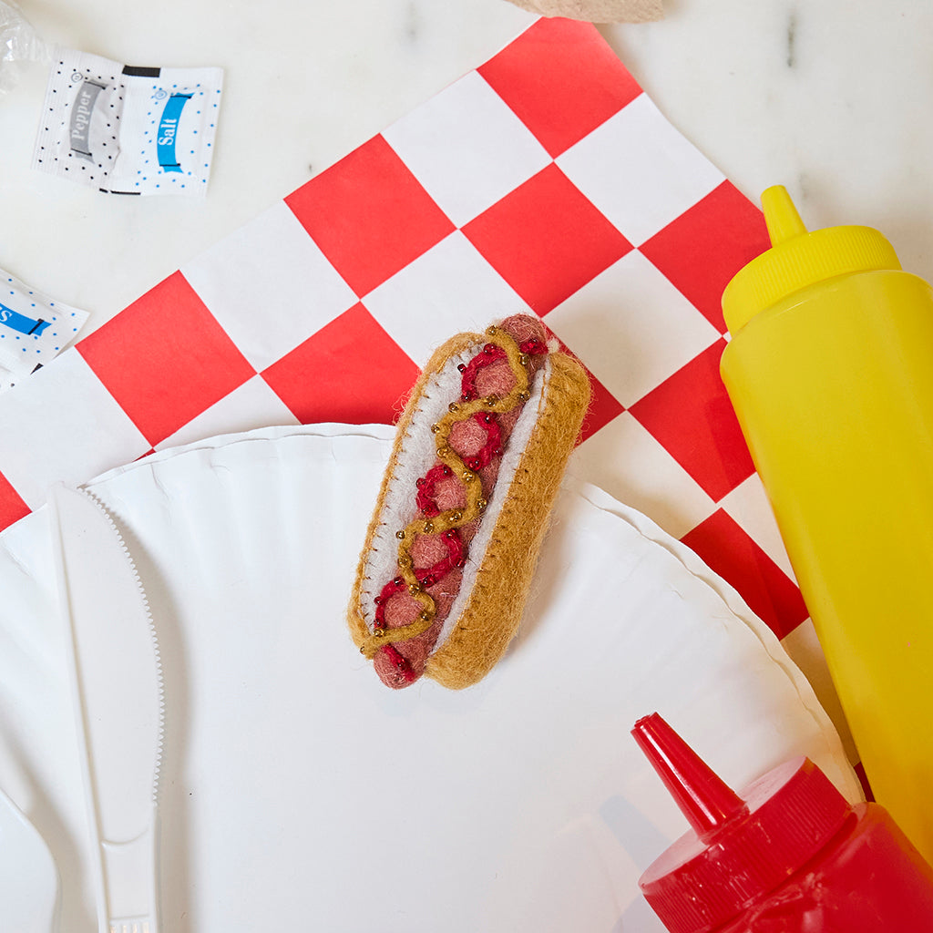 Hot Dog with Ketchup & Mustard Ornament