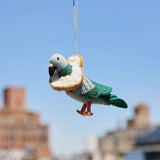 Pigeon with Bread Necklace Ornament