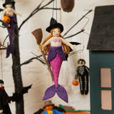 Magical Broomstick Witch Mermaid Ornament