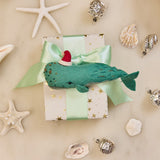 Santa Sperm Whale Ornament