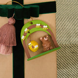 Bear & Bees Wood Ornament