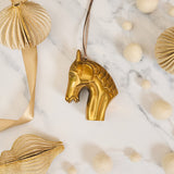 Horse Head Ornament - Antique Brass