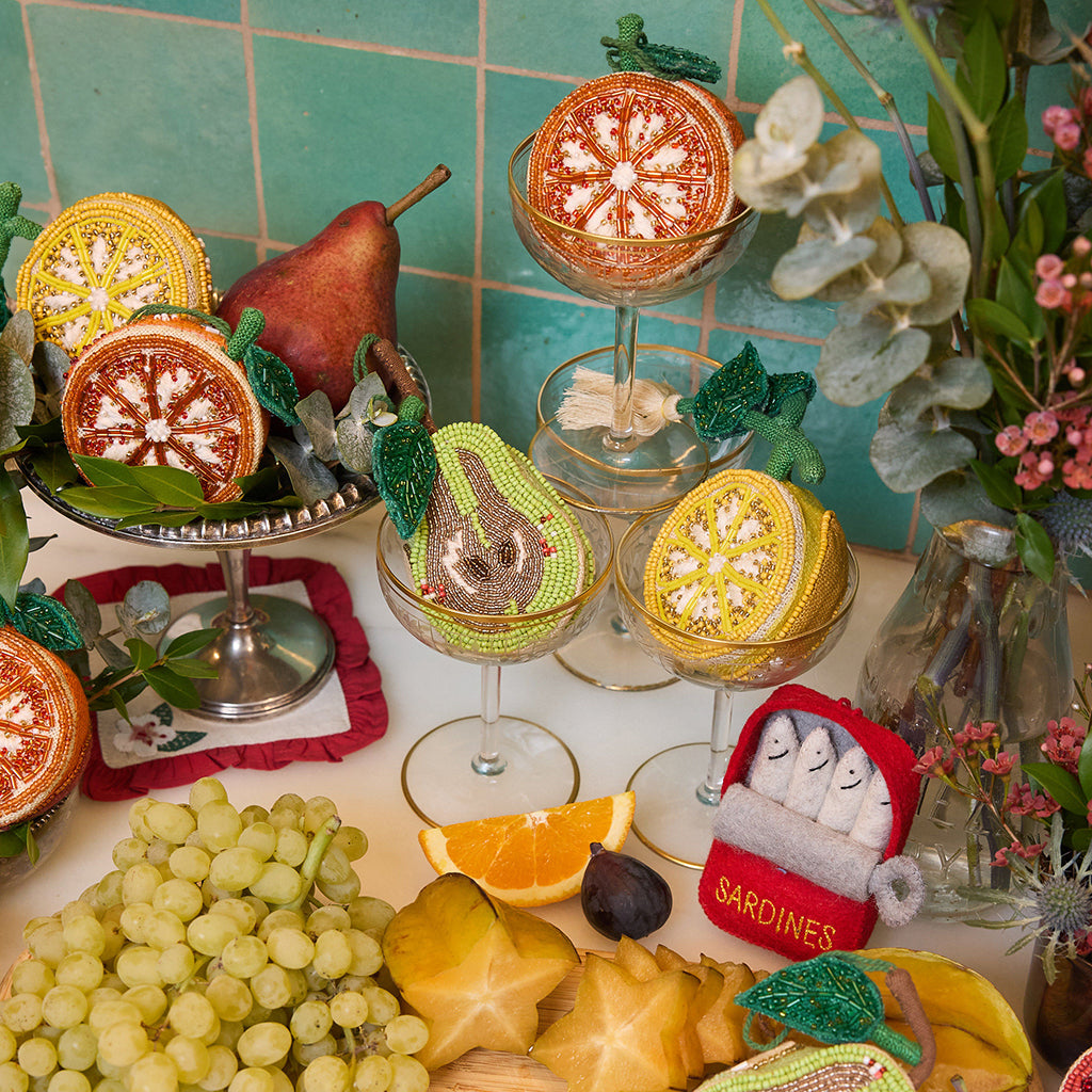 Orange Beaded Ornament