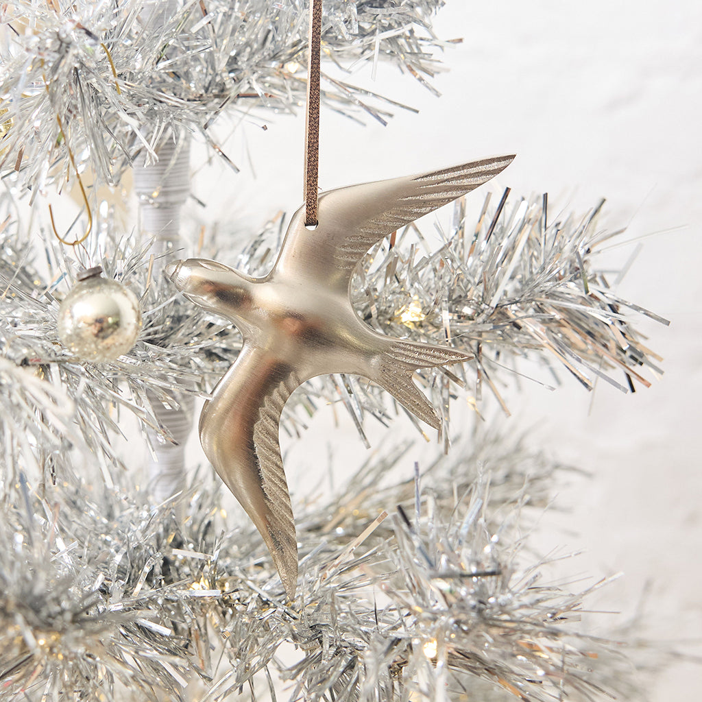 Large Swallow Ornament - Pewter