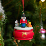 Nutcracker Music Box Handmade German Wooden Ornament