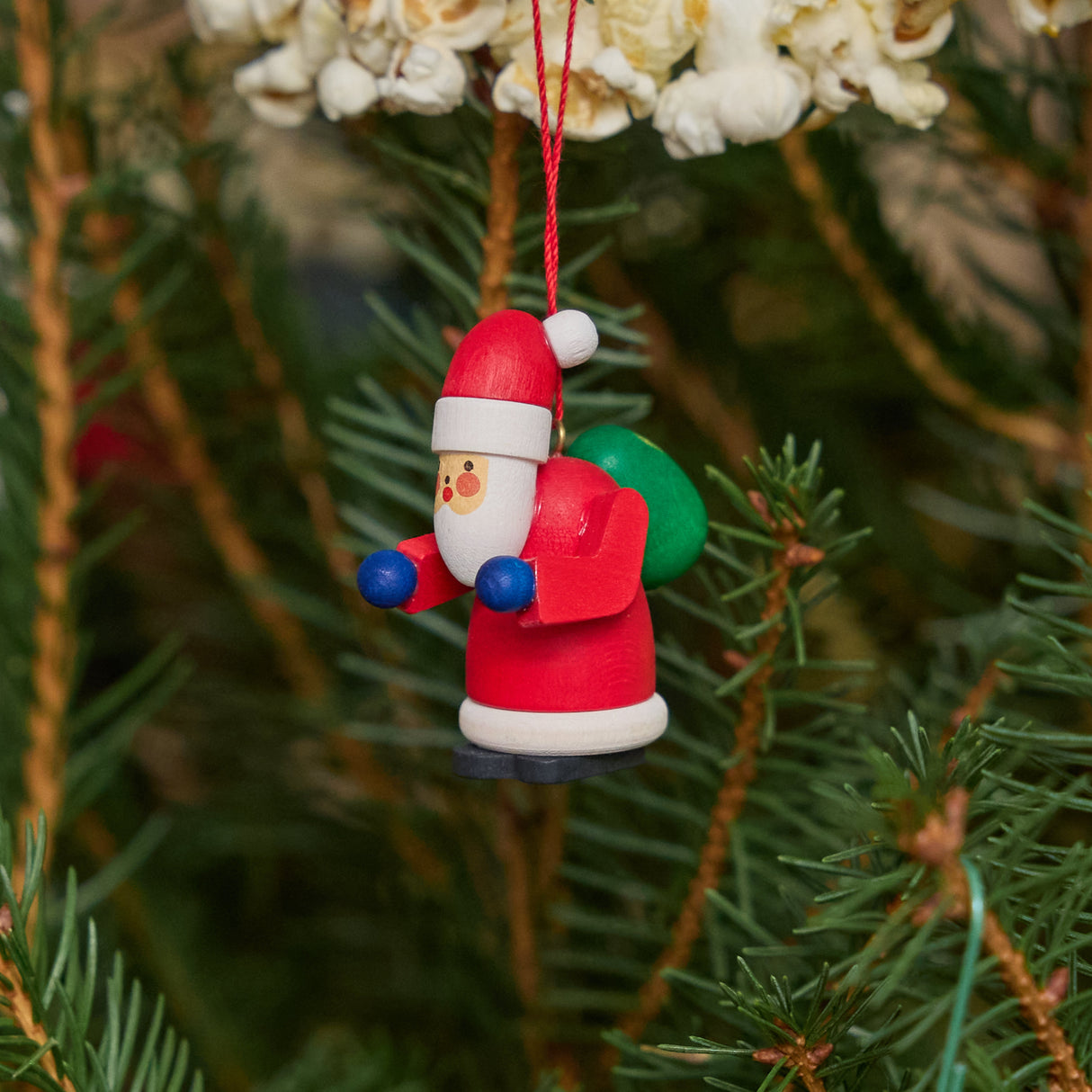 Santa Wooden Ornament