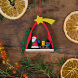 Santa Arch Handmade German Wooden Ornament