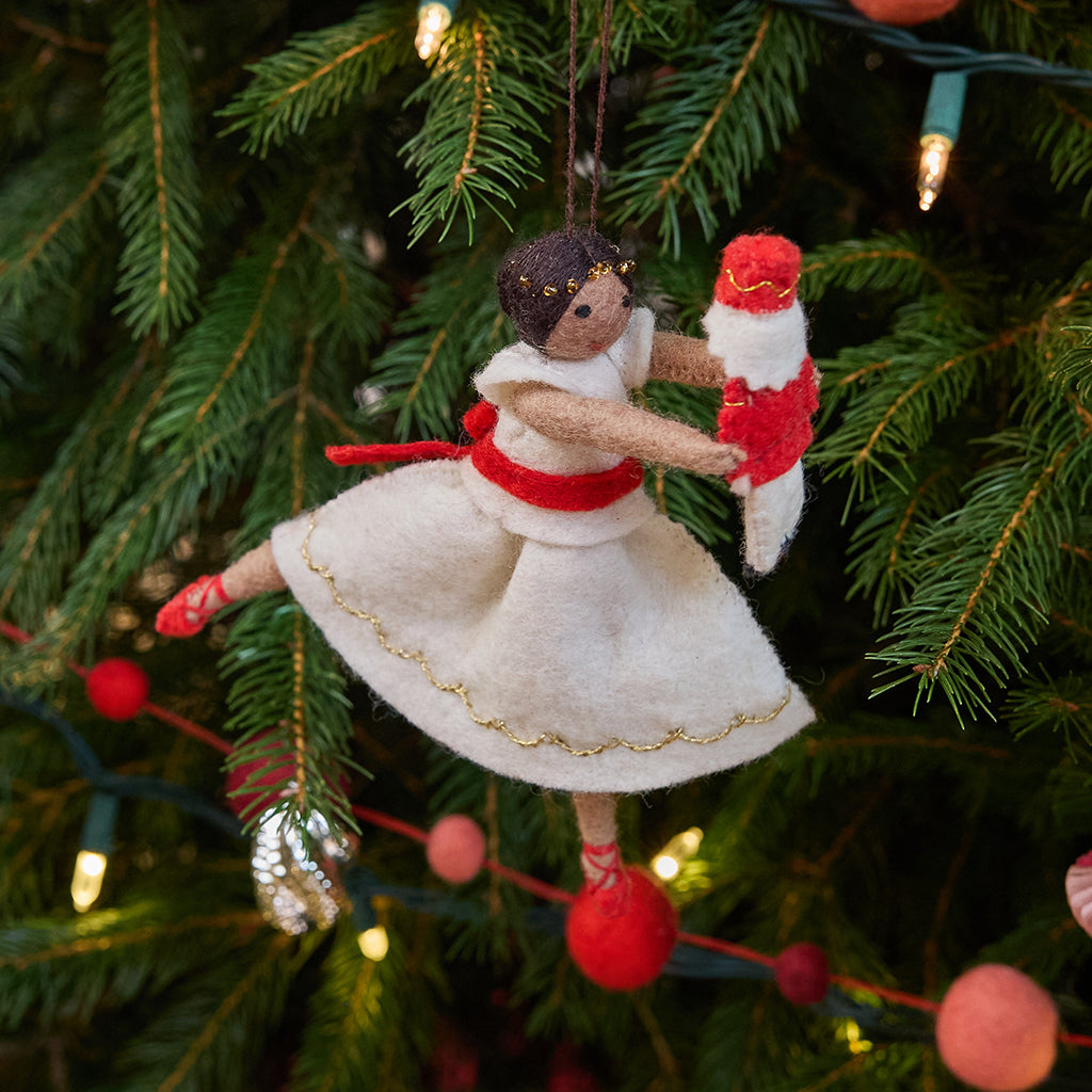 Nutcracker Ballet Clara Ornament - Brown