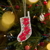 Mini Poinsettia Stocking Ornament