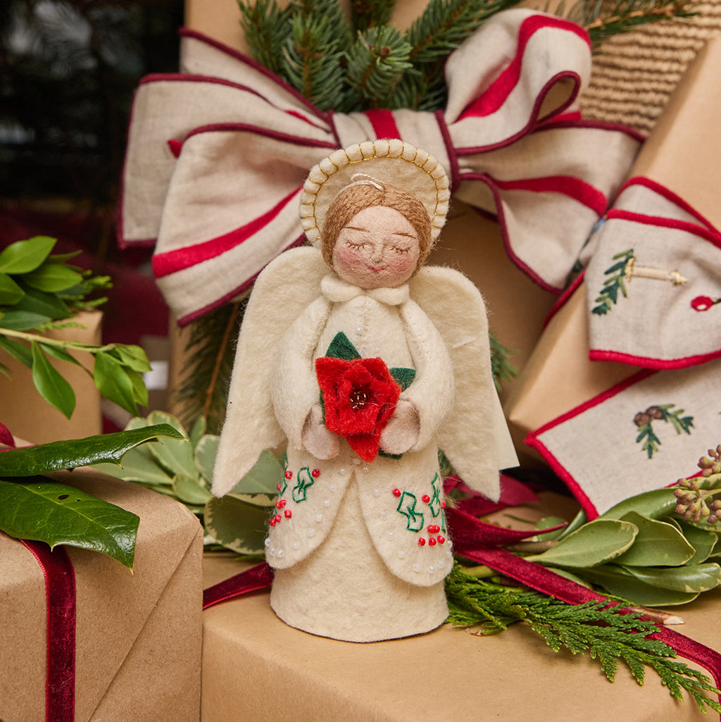 Poinsettia Christmas Angel