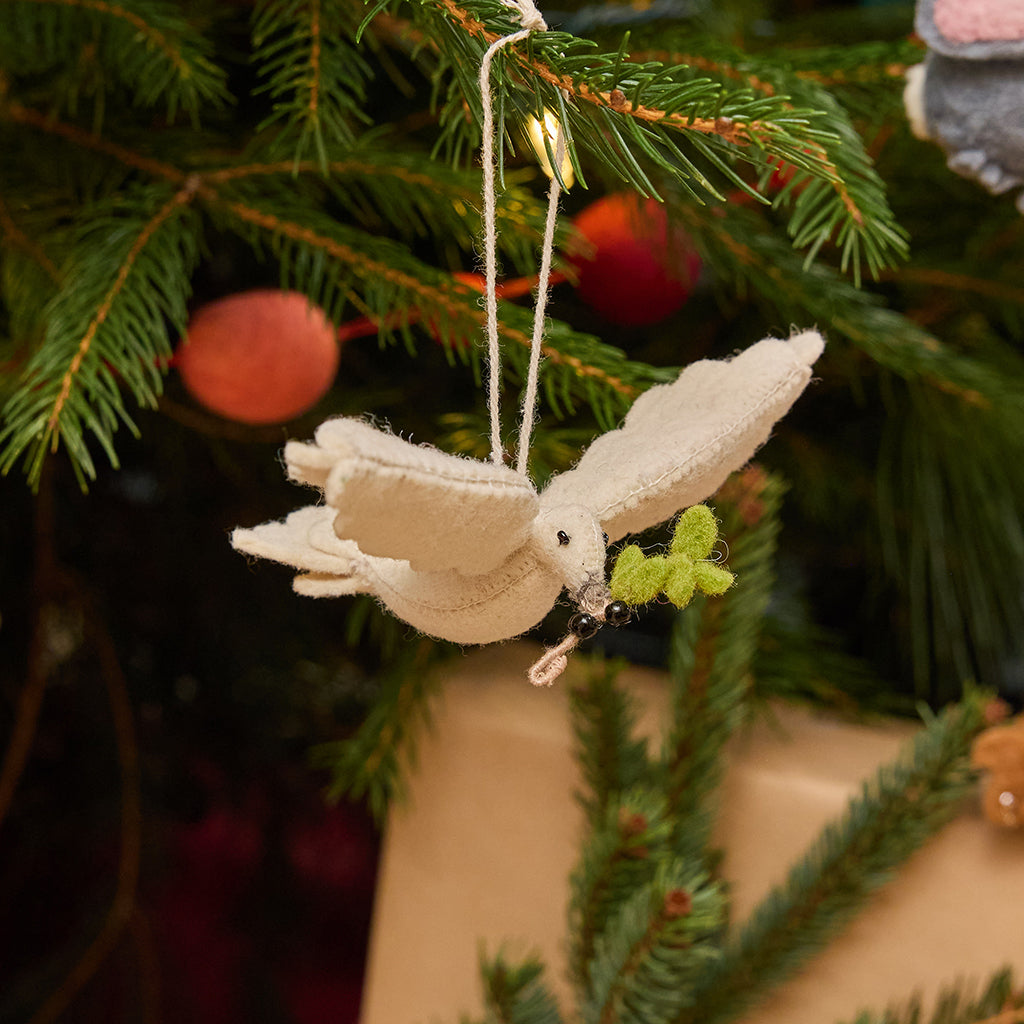 Small Flying Dove Ornament