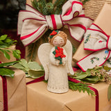 Angel with Poinsettia Bouquet