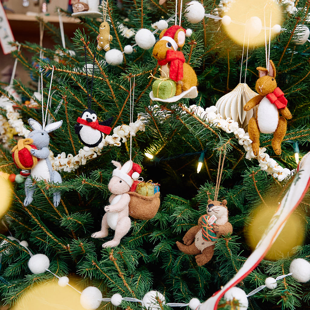 Bunny with Red Bow Ornament