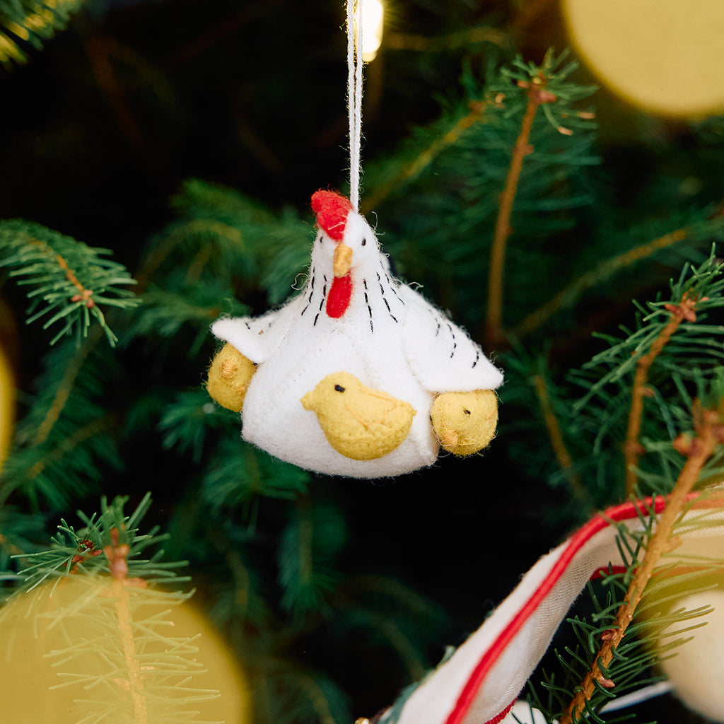 Mama Clucky The Hen with Chicks Ornament