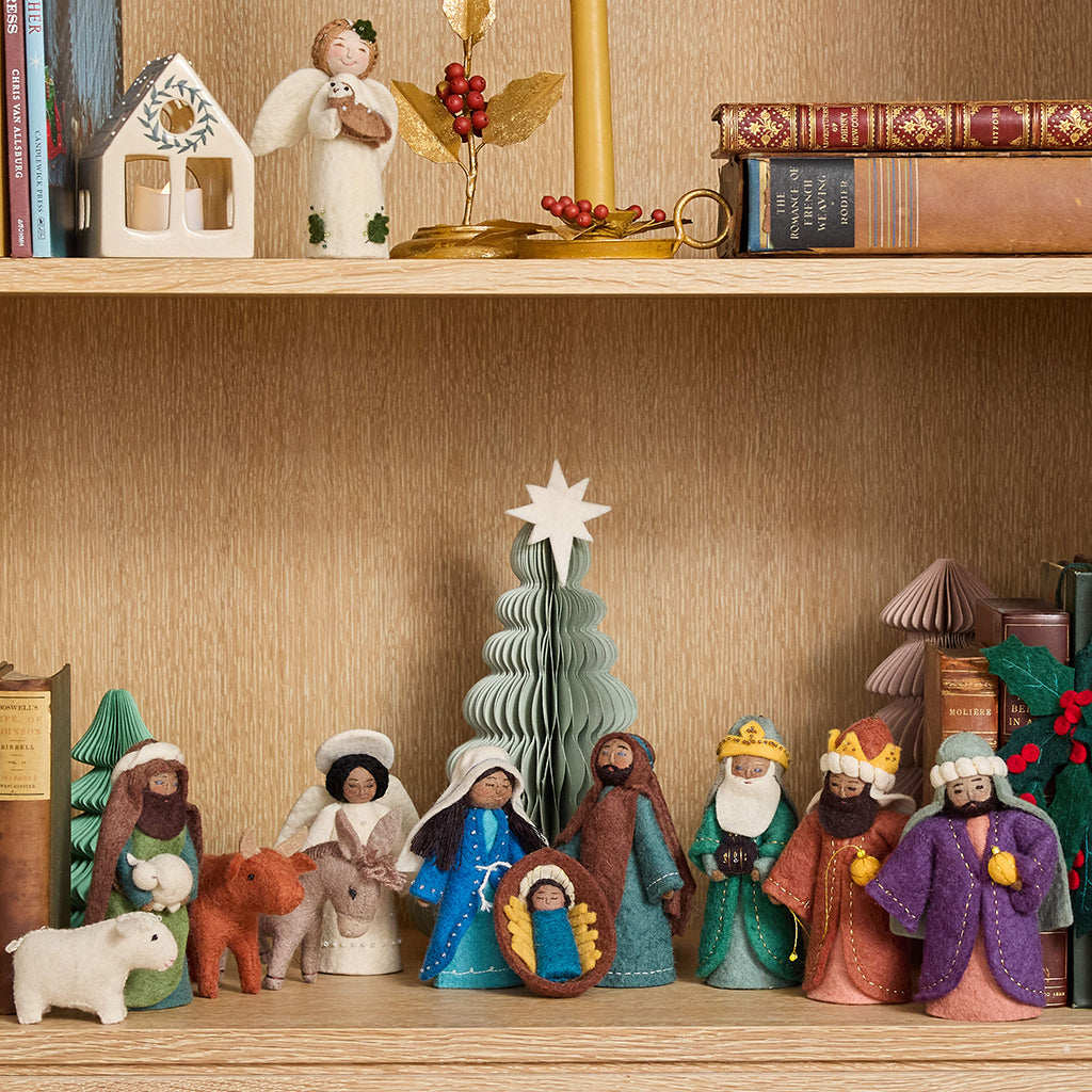 Holy Night Nativity Scene - Brown