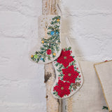 Mini Poinsettia Stocking Ornament