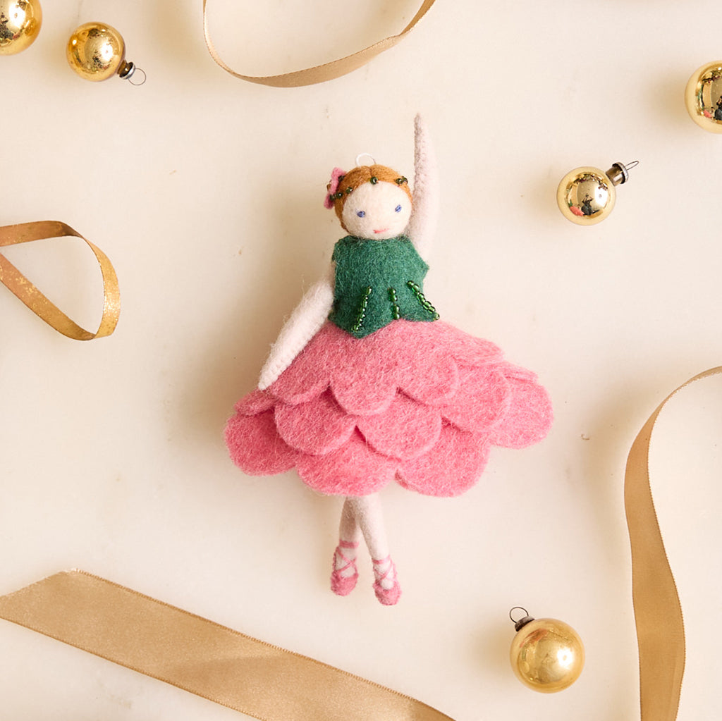 Nutcracker Ballet Flower Ornament - Light