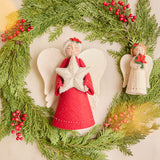 Angel with Poinsettia Bouquet