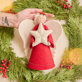 Poinsettia Angel with Star Tree Topper