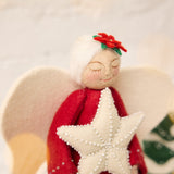 Poinsettia Angel with Star Tree Topper