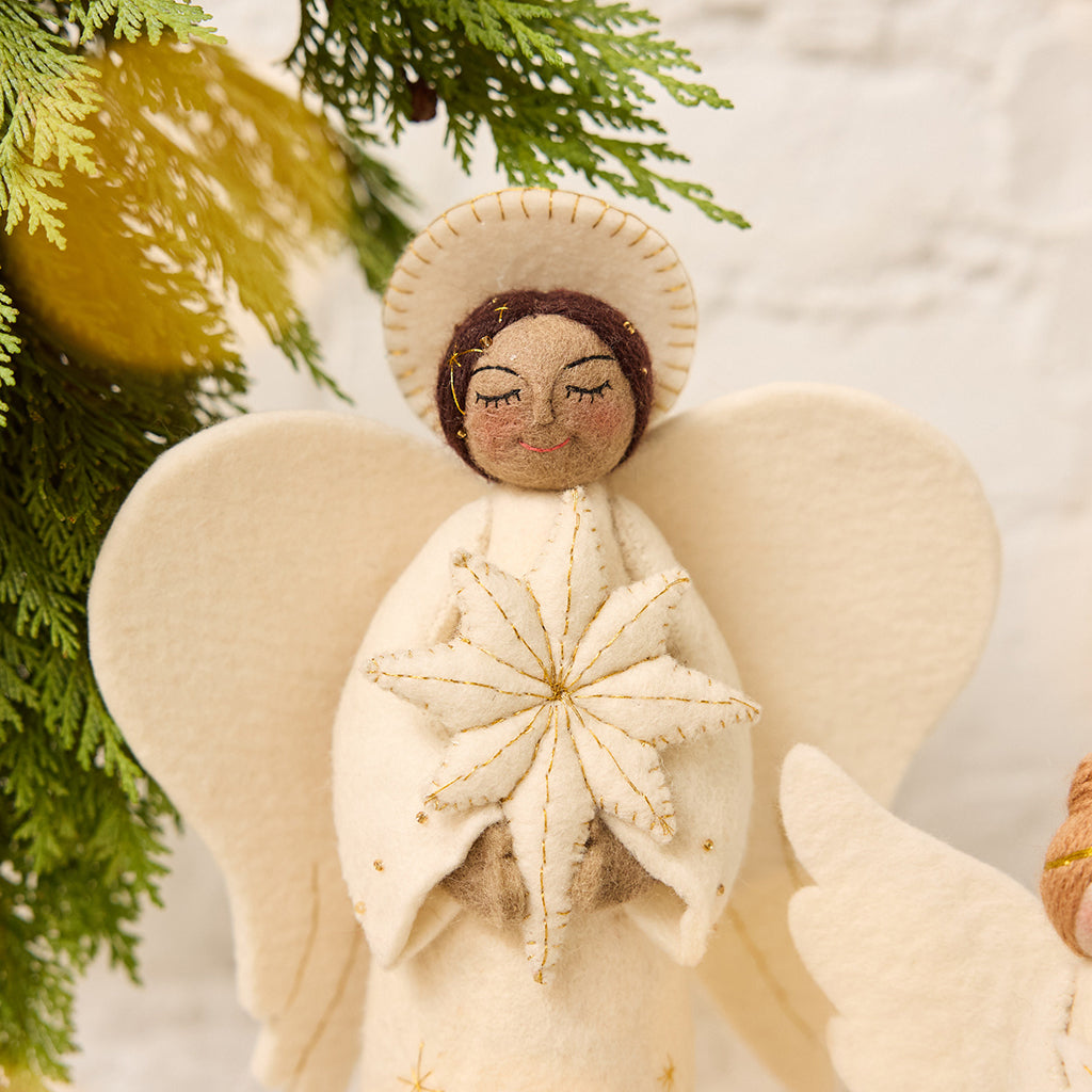 Twinkling Star of Bethlehem Angel Tree Topper