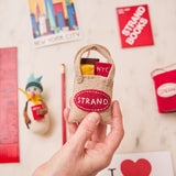 Strand Bookstore Bag with Books Ornament