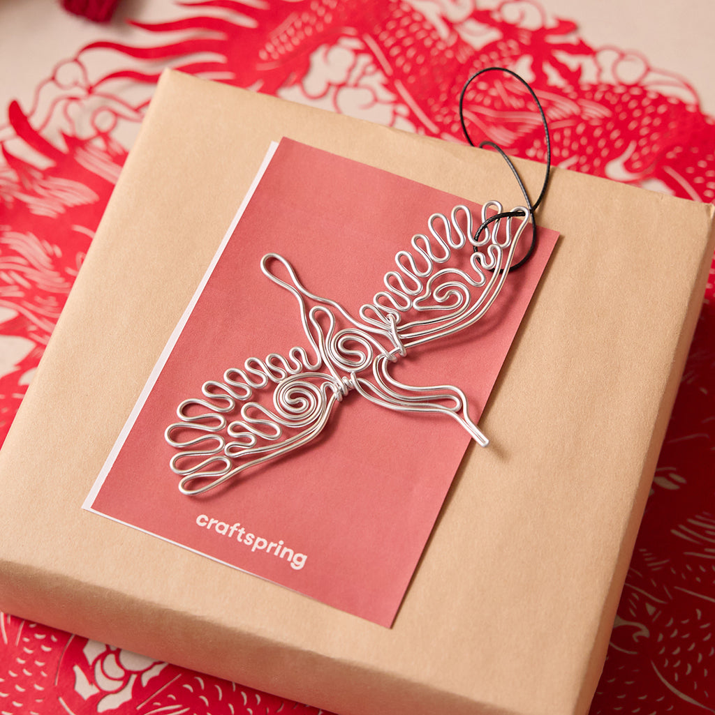 Crane Metal Ornament and Card