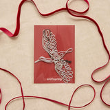 Crane Metal Ornament and Card