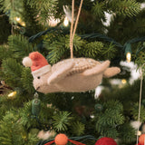 Santa Neutral Sea Turtle Ornament