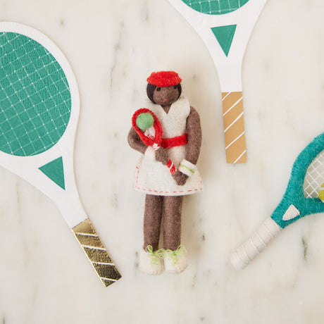 Tennis Legend Ornament - Brown