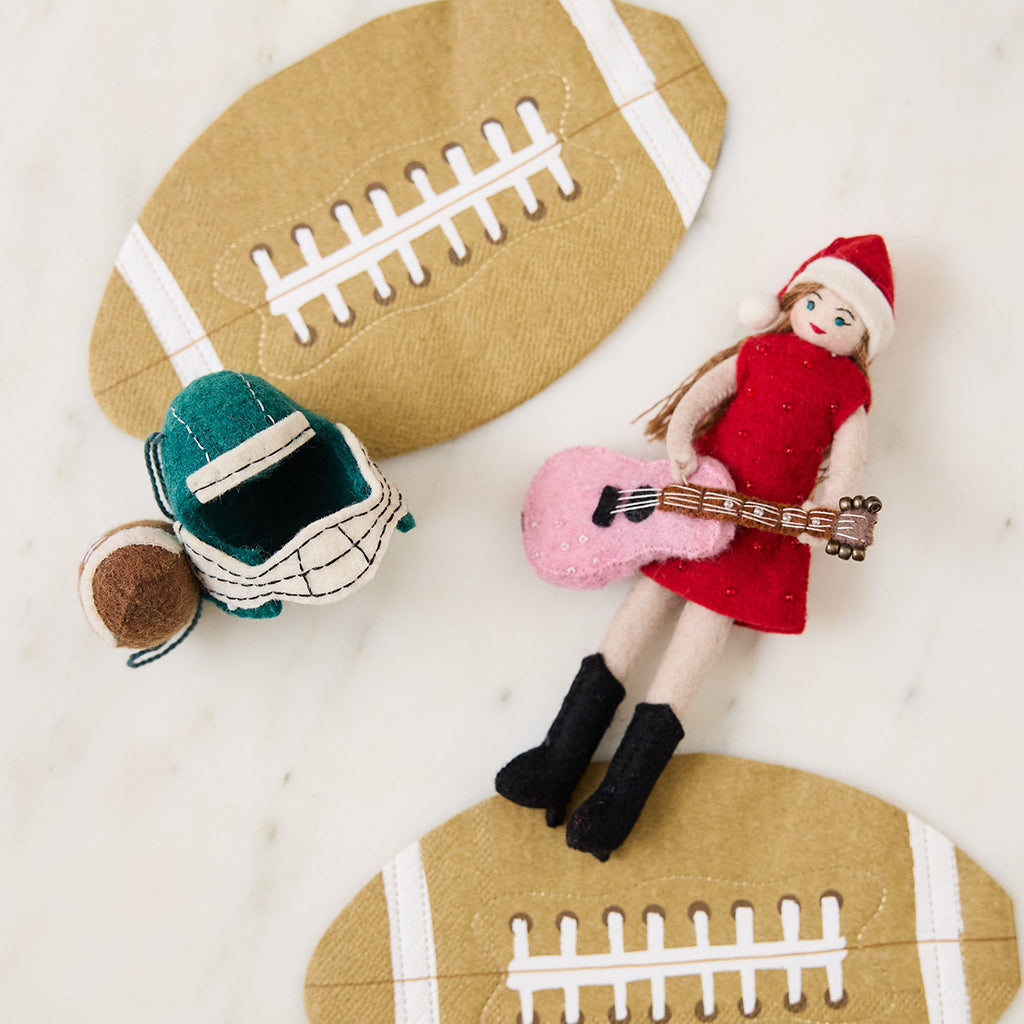 Helmet & Football Ornament